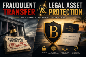 Read more about the article Fraudulent Transfers vs. Legal Asset Protection: Where the Line Actually Is