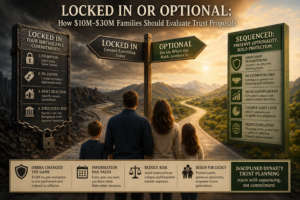 Read more about the article Locked In or Optional: How $10M–$30M Families Should Evaluate Trust Proposals