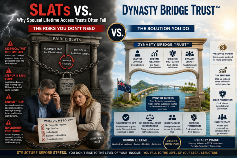 Read more about the article SLATs vs. Dynasty Bridge Trust™: Why Spousal Lifetime Access Trusts Often Fail