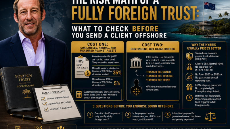 The math of maintaining a fully foreign trust